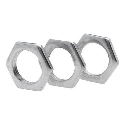 GB808镀锌细牙薄螺母铁六角