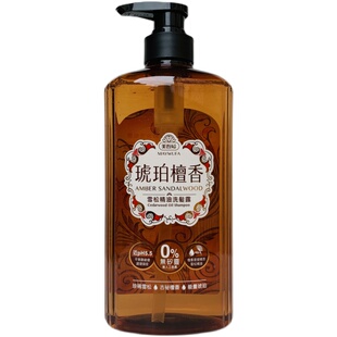 台湾采购 MAYWUFA/美吾发琥珀檀香雪松精油洗发露无硅油洗发水