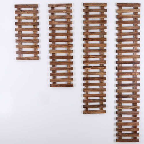 防腐木客厅墙上花架阳台壁挂铁艺挂墙植物架实木悬挂式墙壁花盆架