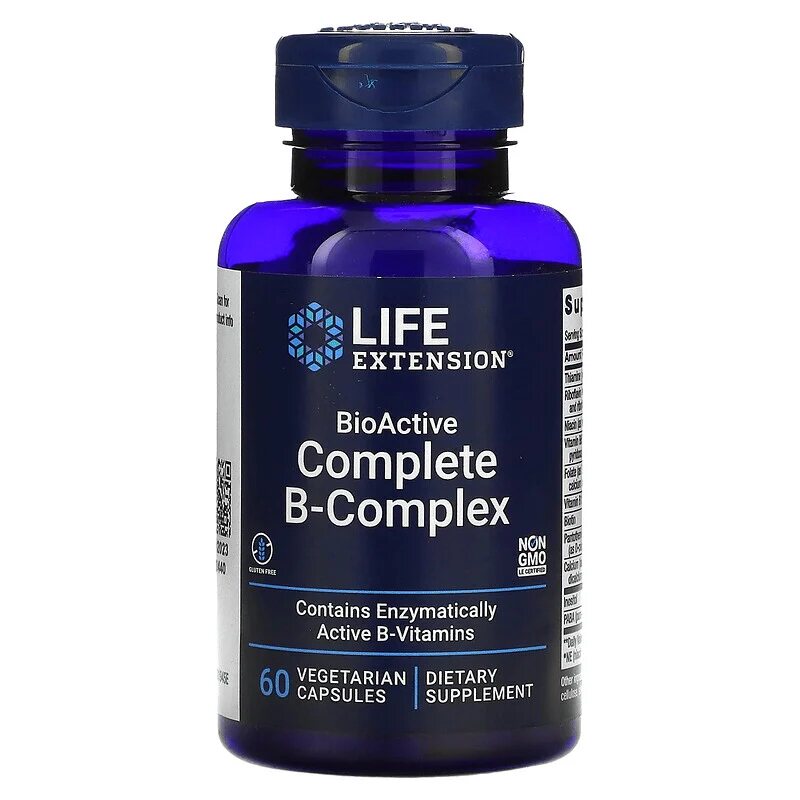 美国进口Life Extension复合维生素B族B-Complex活性B群代谢叶酸