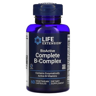美国Life Extension复合维生素B族B-Complex活性B群提升代谢叶酸