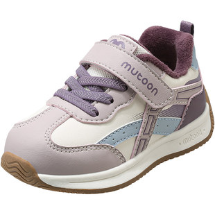 牧童童鞋女童鞋子2025冬季新款加绒保暖二棉鞋轻便跑步运动鞋男童