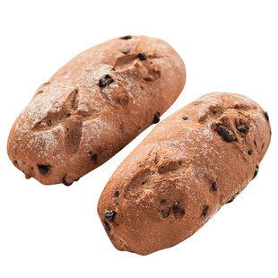 全麦咖啡干酪欧包无糖精无油炸黑巧克力面包蓝莓杏干代餐健身食品