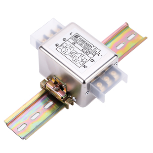 YUNSANDA单相220V端子台导轨式电源滤波器CW4L2-10A-S（005抗干扰