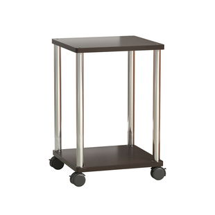 置物架两层台式主机箱电脑打印机架双层带轮夹缝架子柜子主机托架