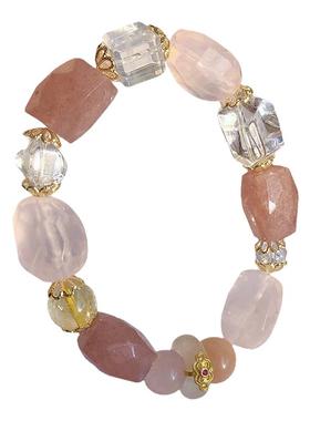 天然水晶黄水晶手链手串