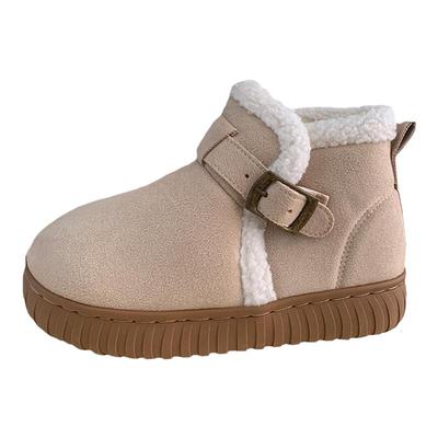 细细条小众时尚调节扣棉鞋女冬