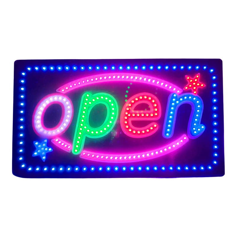 高亮open电子灯牌LED标识牌店铺用悬挂led灯箱MASSAGE营业中定做