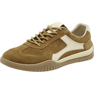 Bata休闲鞋男2025秋商场新款牛剖皮潮流德训通勤运动鞋FDP04CM5