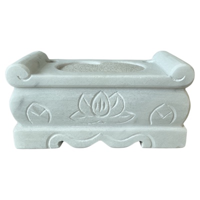 汉白玉石香炉坟前户外石头青石大理石墓前曲阳石雕长方形祠堂烧香