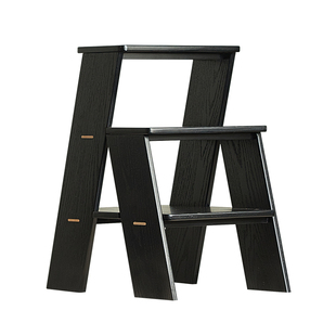 北欧实木梯凳家用沙发边几多功能双层置物架门口换鞋凳创意小板凳