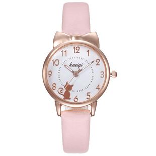 儿童手表女生防水小学生电子初高中只看时间女孩女童夜光指针周岁