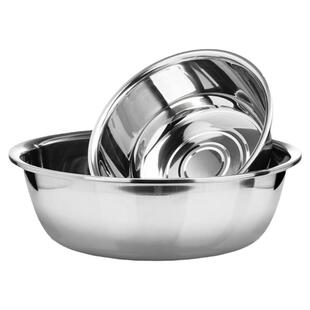 304加深加厚不锈钢盆商用圆形家用盆子洗菜盆面汤盆特大号洗衣盆