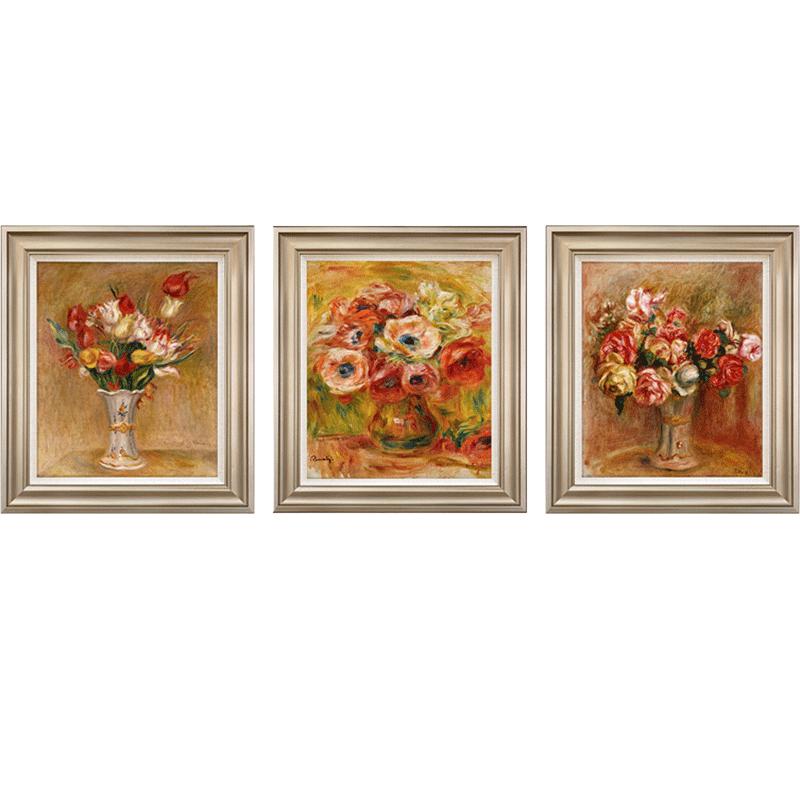 风色群花绽放油画客厅玄关装饰画