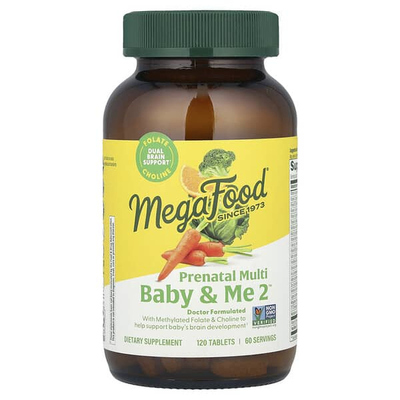 MegaFood产前多营养素母婴营养片铁孕妇复合维生素B12B6D3母婴健