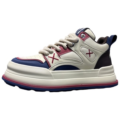 欧洲站2025秋季新款真皮高帮鞋