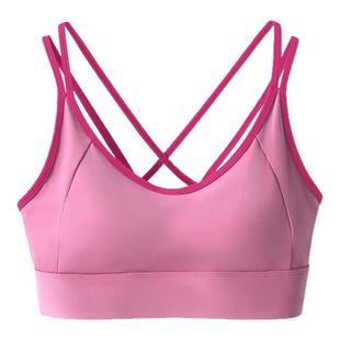 7A抗菌运动内衣防震高强度女瑜伽背心吊带文胸上衣跑步健身带胸垫