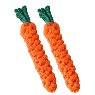 狗狗拔河玩具绳子胡萝卜磨牙耐咬解闷绳结拉扯边牧金毛宠物用品
