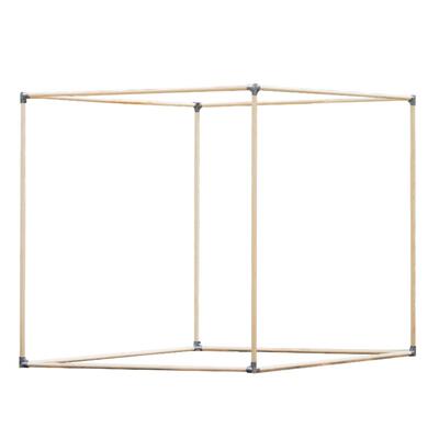 实木原木色蚊帐支架户外茶寮