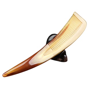 牦牛角梳子纯正品特大号防静电脱发天然加厚生发按摩梳头部经络梳