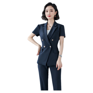 诗璐雅高端酒店经理工作服女职业气质干练韩版正装女西装套装夏天