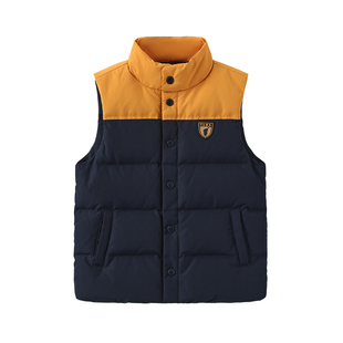 polo walk童装 男童羽绒马甲短款2025秋冬季儿童外套鸭绒保暖