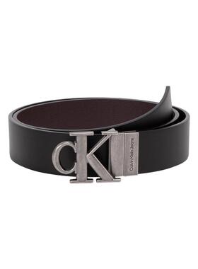 CK男士双面用字母带扣牛皮腰带