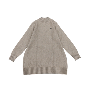 羊绒衫中长款毛衣女新款冬季加厚妈妈装大码半高领驼绒针织打底裙