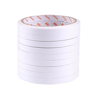 双面胶儿童手工课diy专用胶带纸高粘度强力固定不留痕双面贴胶布大卷耐用可手撕超薄透明宽胶带文具办公用品