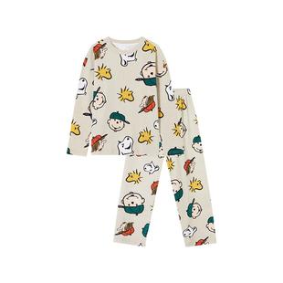 多多家男童睡衣纯棉满印内衣套装2026新款春秋款儿童中大童家居服