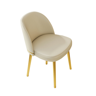 奶油风化妆椅子主卧室家用白色梳妆椅化妆凳网红餐椅背靠梳妆台凳