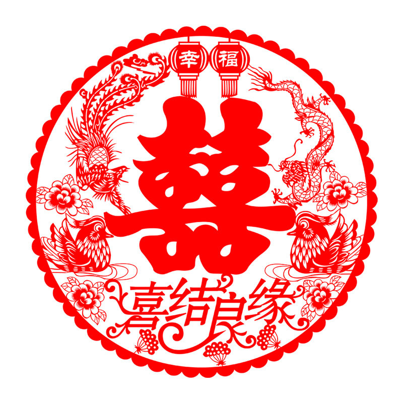 喜字贴静电贴结婚专用窗户玻璃窗花贴纸贴门大号双囍婚房布置套装