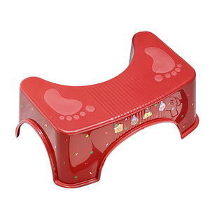 生活一角 马桶踩脚凳儿童厕所卫生间中国红垫脚凳子蹲坑防滑神器
