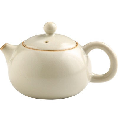 汝窑米黄西施茶壶陶瓷茶具