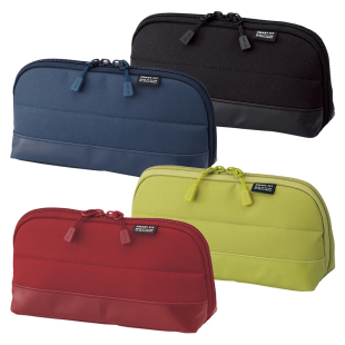 日本LIHIT LAB.喜利ACTACT三角文具杂物包简约大容量初中高中生笔袋学习文具盒商务办公纯色笔筒文具袋铅笔盒