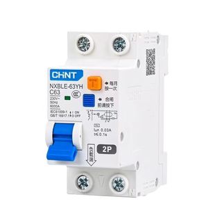 正泰空气开关带漏电保护器NXBLE-63YH家用32a漏保小型1P+N两位2P