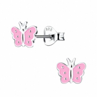 进口儿童时尚耳钉系列s925银养耳洞可爱图案AB款女孩短针赠糖果扣