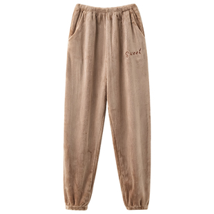 芬腾可安男士睡裤男款冬季珊瑚绒加厚加绒勇敢加大码家居裤秋冬天