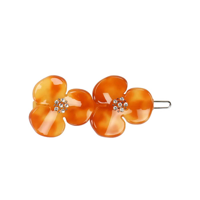 vogueess超美贝壳花朵百搭一字夹青蛙夹简约少女感可爱配饰气质款