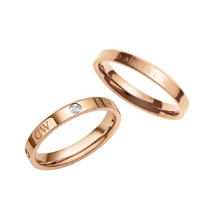 【情人节礼物】DW情侣对戒 CLASSIC系列轻奢小众指环玫瑰金婚戒