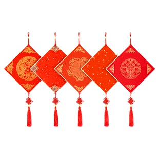 红星宣纸小尺寸迷你福字斗方硬卡挂件卡宣纸卡纸福卡diy书法专用春联对联空白手写蜡染洒金红色毛笔字作品纸