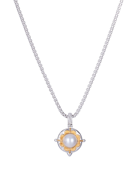 独特设计师珍珠吊坠项链女