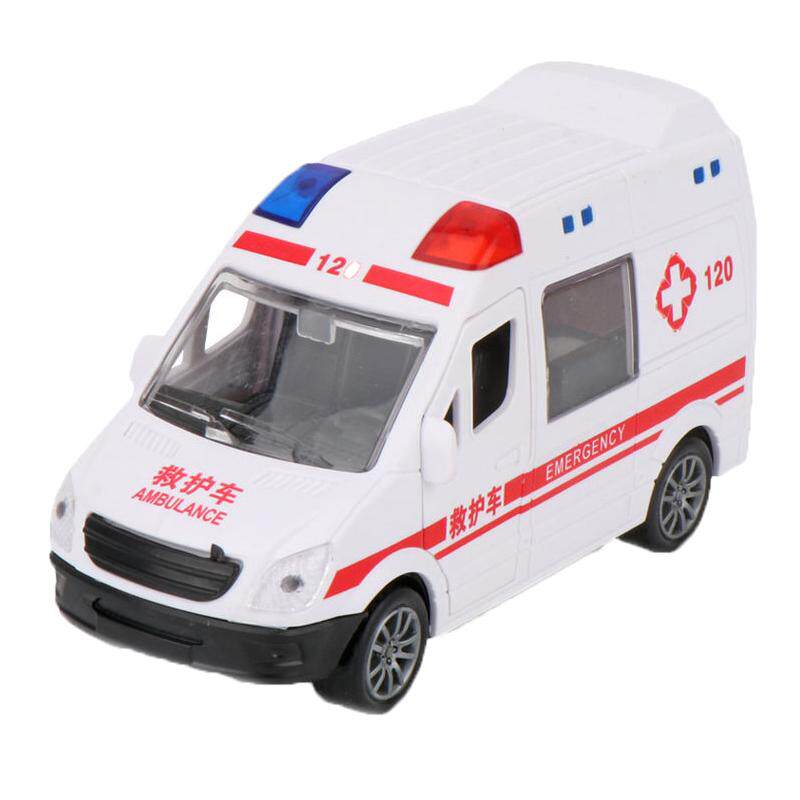 宝宝儿童玩具大号120救护车救援警车模型仿真小汽车男孩惯性开门
