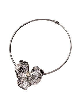 Galleryins风金属蝴蝶结串珠项链