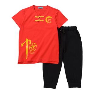 中国风儿童武术服男女童太极服夏季少儿武术套装搏击训练服练功服