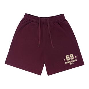 Guozii夏季新款休闲运动短裤女五分裤束带宽松美式复古学院风裤子