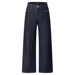 CLIMAX VISION慵懒休闲经典原色微弧形阔腿宽松直筒牛仔裤女款