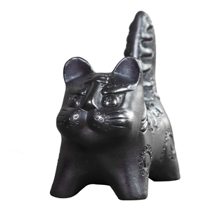 非遗文创龙山黑陶小众高级感十二生肖老虎摆件日式侘寂风创意礼物