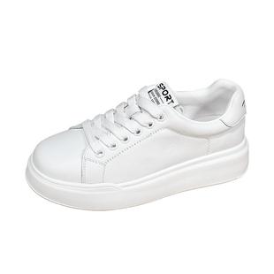 【内里羊皮】百搭板鞋子女ins潮2025新款厚底休闲轻便韩版小白鞋