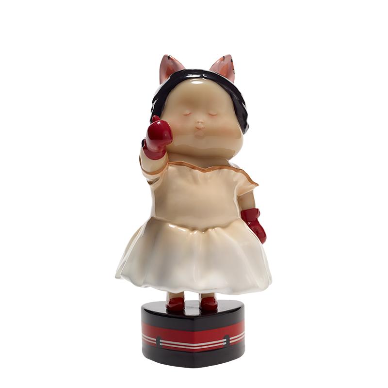 稀奇艺术《欢乐颂》方芷衡同款可爱豹猫摆件结婚礼物送新人